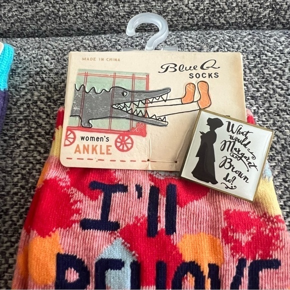 Blue Q Socks 2 Pairs NWT Womens Size 5 - 10 - Picture 4 of 5